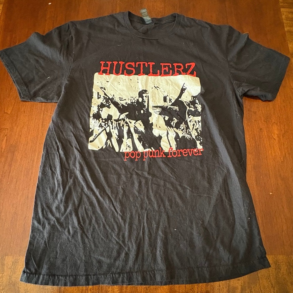 Hustlerz Pop Punk Forever Shirt L - Black Gildan Softstyle Band Tee